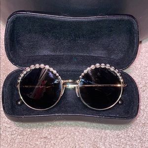 Chanel 4234H Gold Frame Pearl Sunglasses